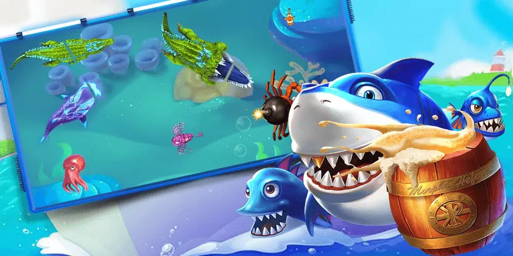 Visual permainan tembak ikan ASDTOTO di perangkat mobile